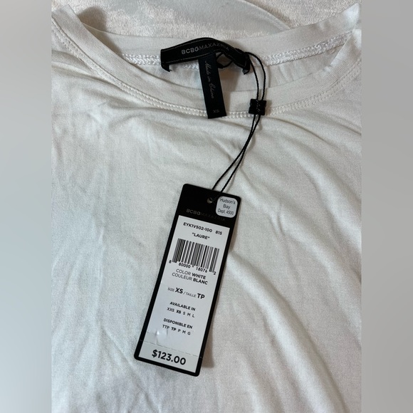 BCBG rayon XS high low top, white - Picture 2 of 7